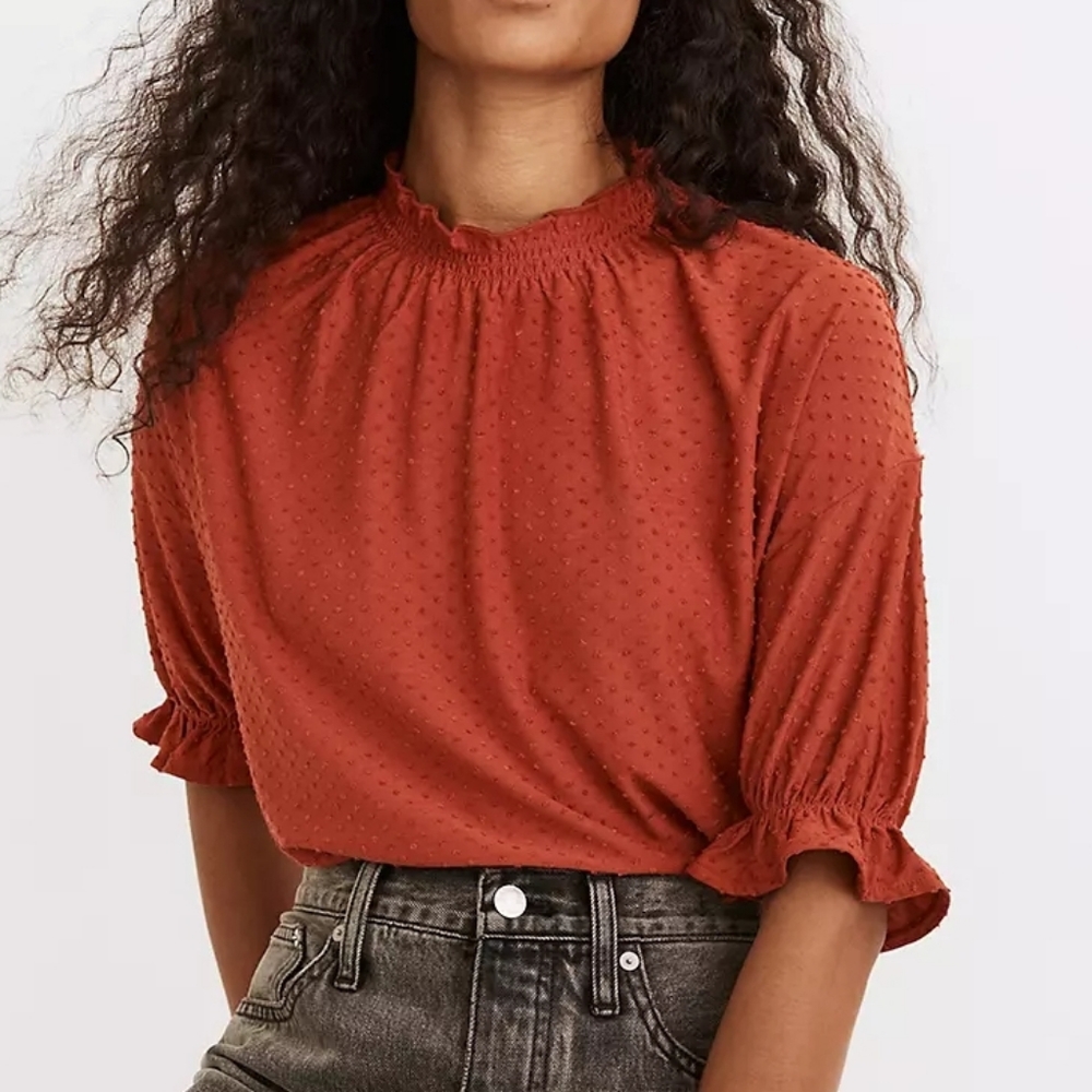 Madewell Texture & Thread Ruffle Top Size Small - Picture 11 of 11